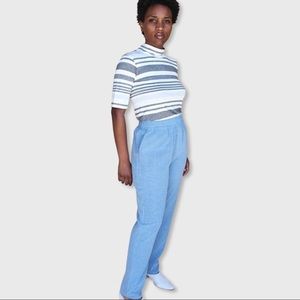 Anthropologie Storm & Marie Pants Light Blue 100% Silk size small